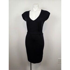 Icebreaker Merino Wool 200 Superfine Lite Black‎ Tie Dress Womens XS